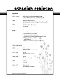 Resume October 08