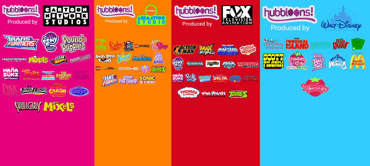 Hubbloons Hubbloons produced shows by each network (TL-LM) by ...
