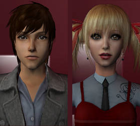 Raito and Misa - sims2