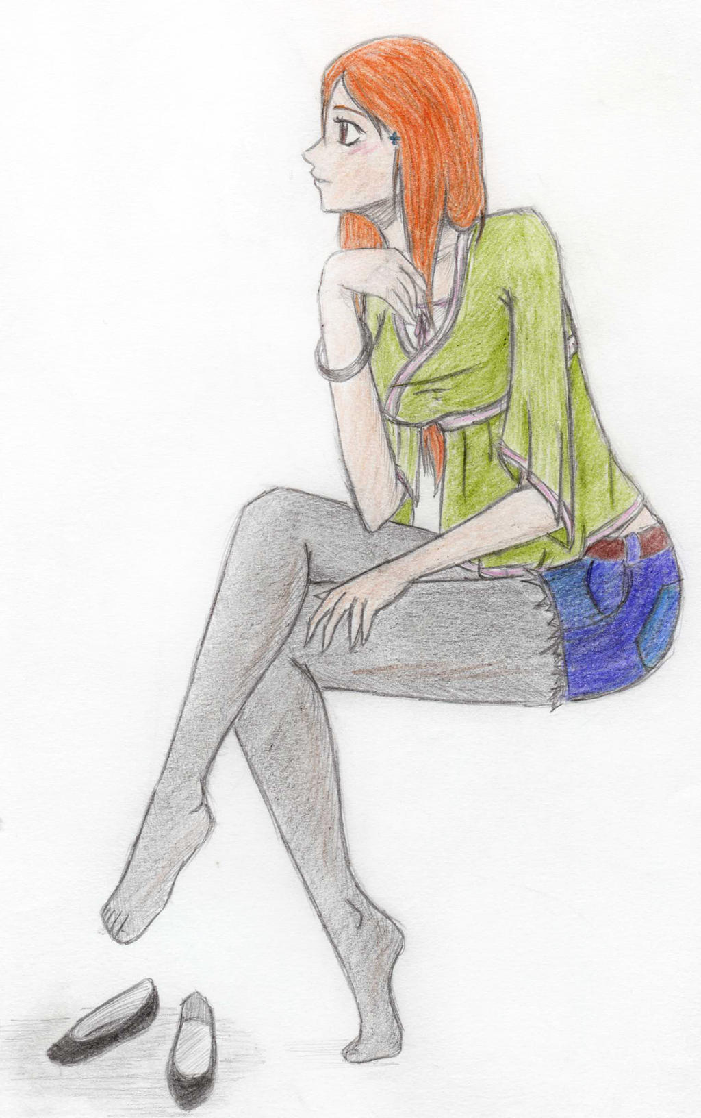 sitting Orihime