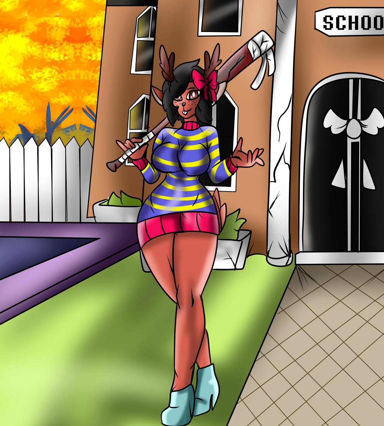Dess Pin Deltarune Dess Holiday Pin Up by Gaminglover on DeviantArt