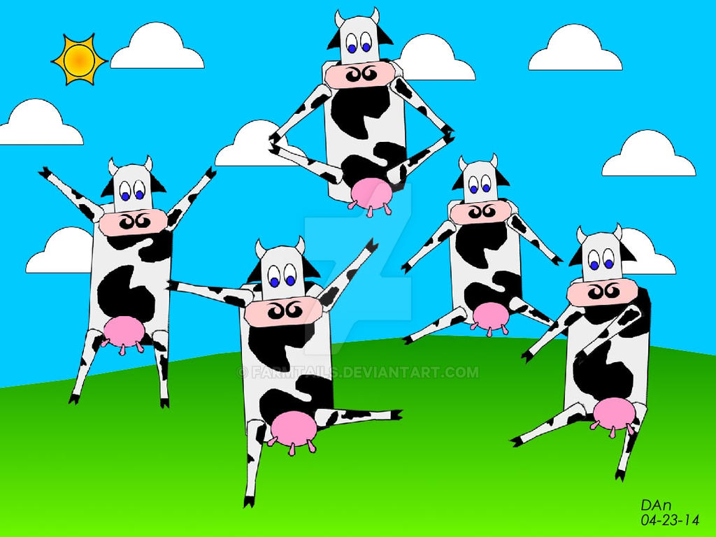 Dancing Cow Raffle Dancing Cows by FarmTails on DeviantArt