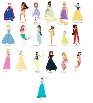 Anime Disney Princesses!!!!! (Pure Dumbass Boredom