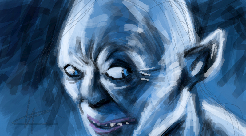 Fingerpainted Gollum