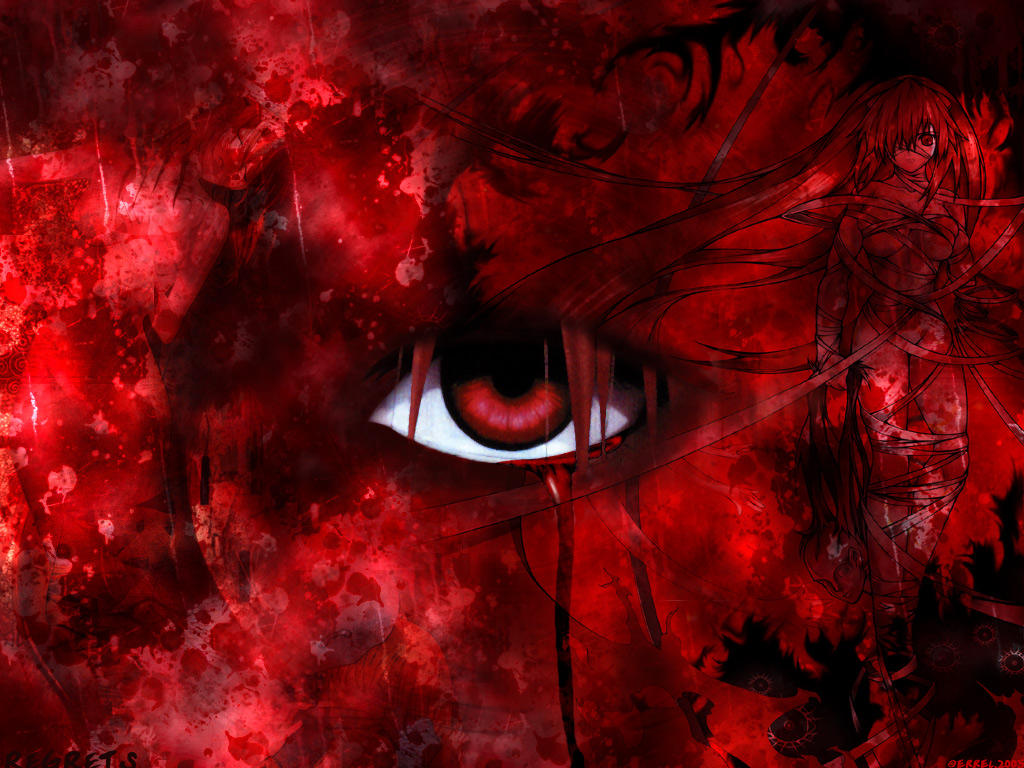Elfen Lied Red Bloody eye theme 1920x1080