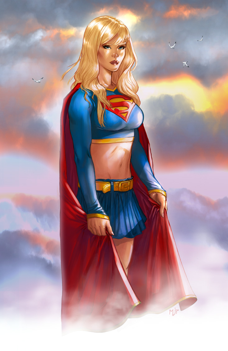 Supergirl in the clouds