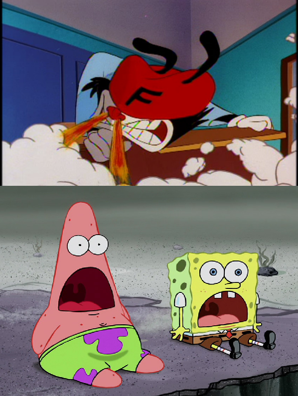 SpongeBob and Patrick Shocked by Wakko's Rage by LewdChuckE on DeviantArt