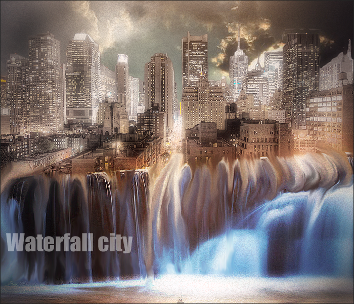 Waterfall city