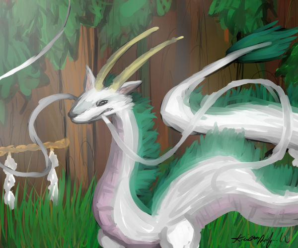 Spirited Away Haku in Forest