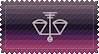 Antisocial PD pride flag featuring inverted scales symbol