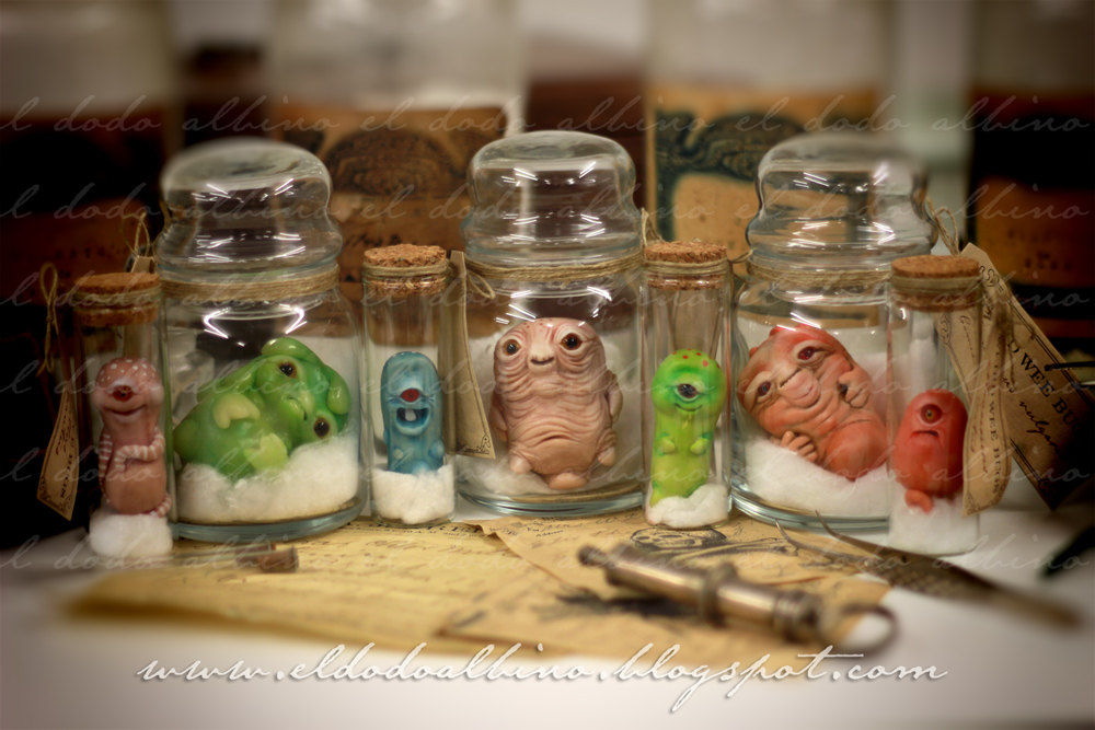 Bottled diseases , ooak scultps .