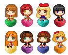 Rainbow Riot Chibi Icons by Minjuu on DeviantArt