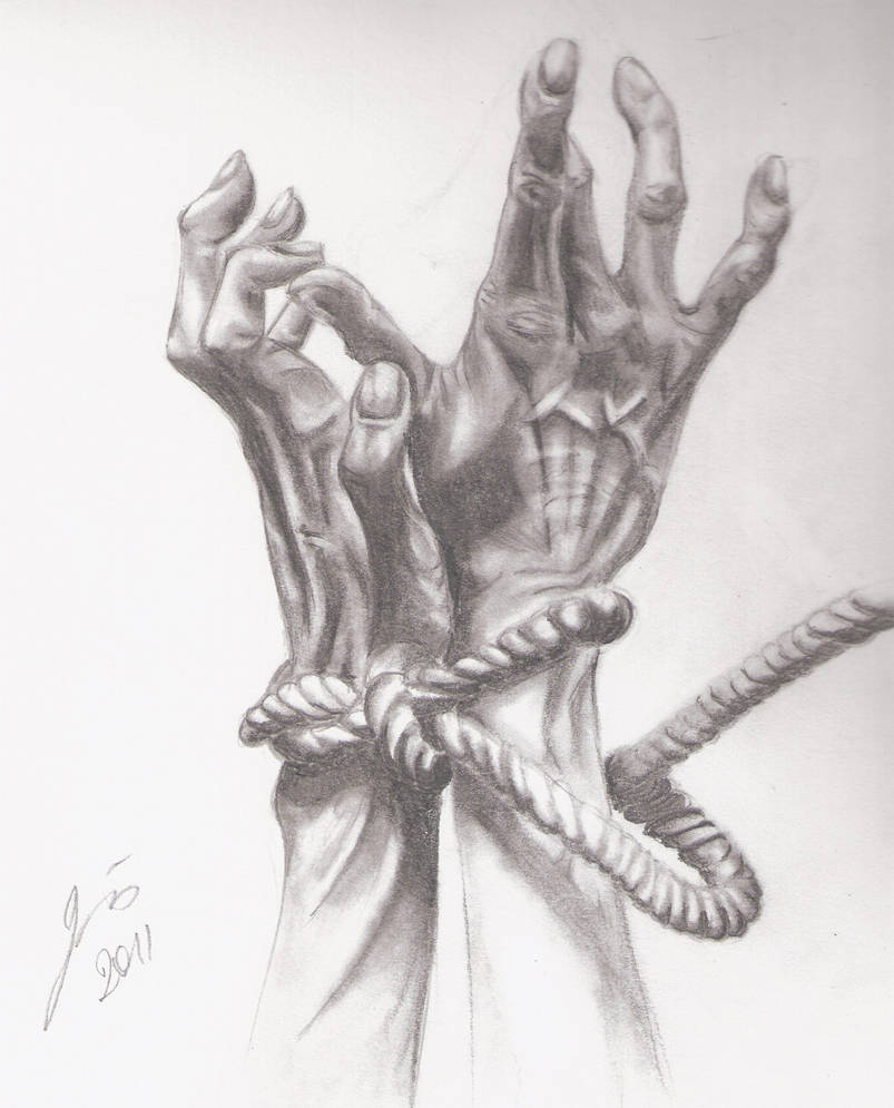 Tied up hands by lis1123 on DeviantArt