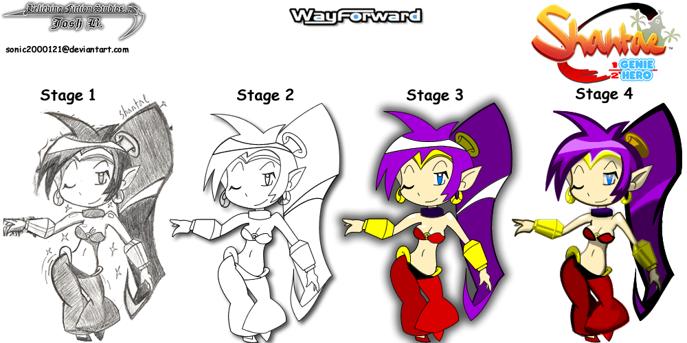 Shantae Fan Art Graphic cycle