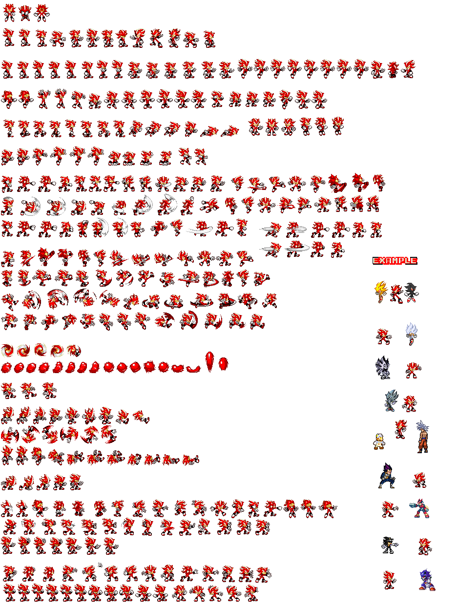 Darkspine Sonic sprites sheet updated W.I.P by DarkSeth644 on