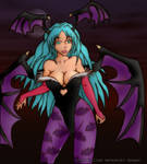 Morrigan Aensland Speed Draw and Digipaint by gavenecko