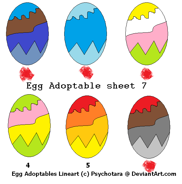 free Egg Adoptable sheet 7 only 1 open!