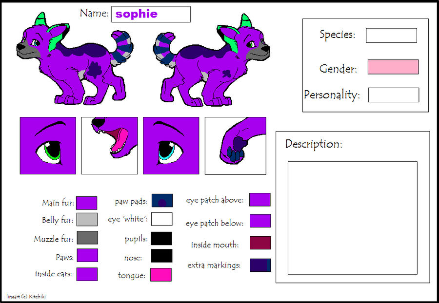 Sophie ref sheet by woofwoofsg1 on DeviantArt
