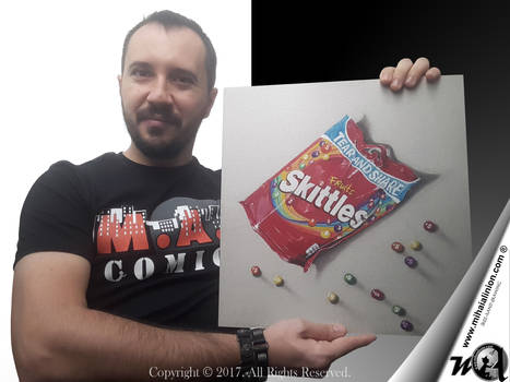 Drawing Skittles - Realistic 3D Art