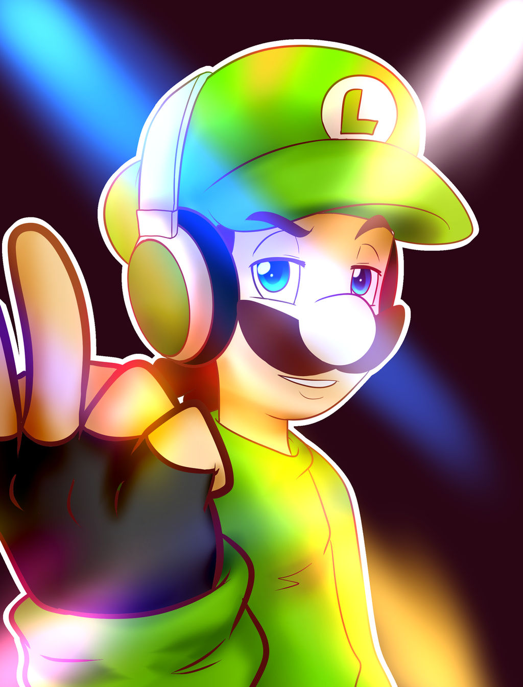 Luigi Rave Dj Luigi by BaconBloodFire on DeviantArt