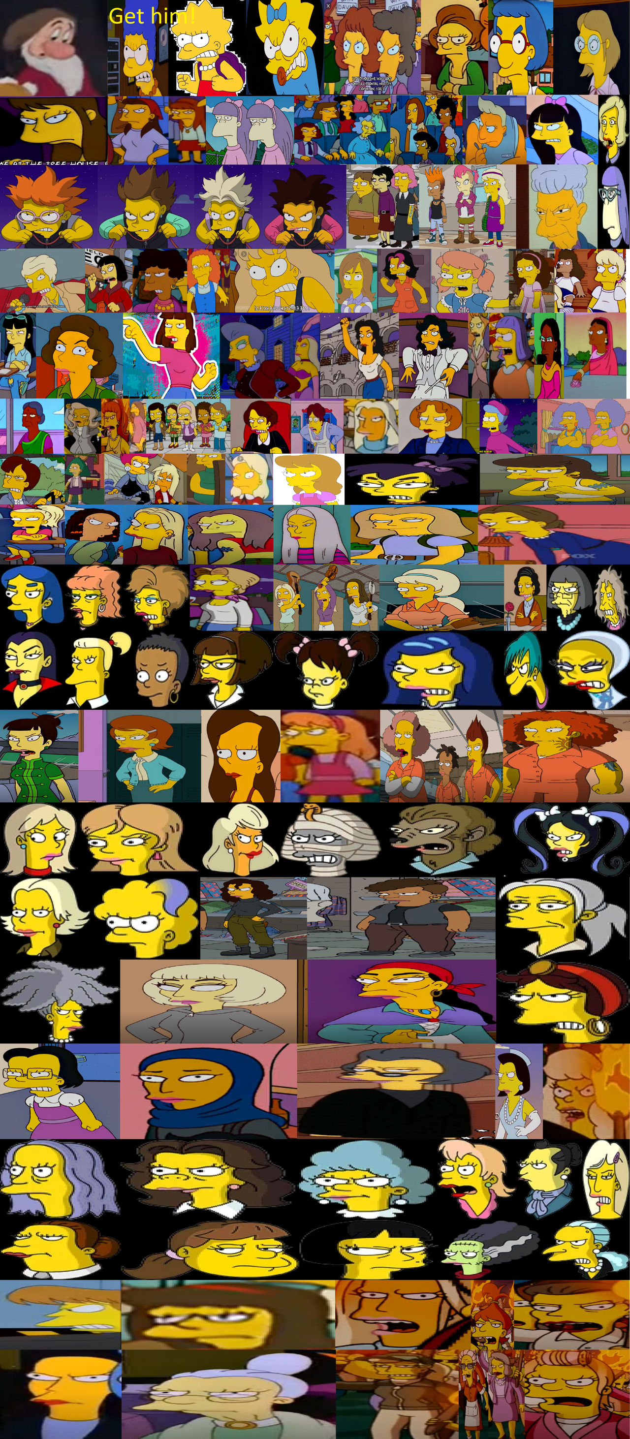 The Simpsons females are angry at Grumpy by BenHughes14 on DeviantArt