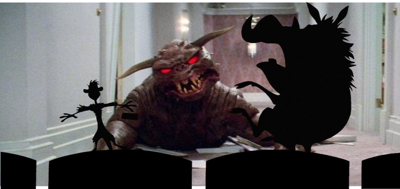 Timon and Pumbaa got scared by Vinc Clortho by BenHughes14 on DeviantArt
