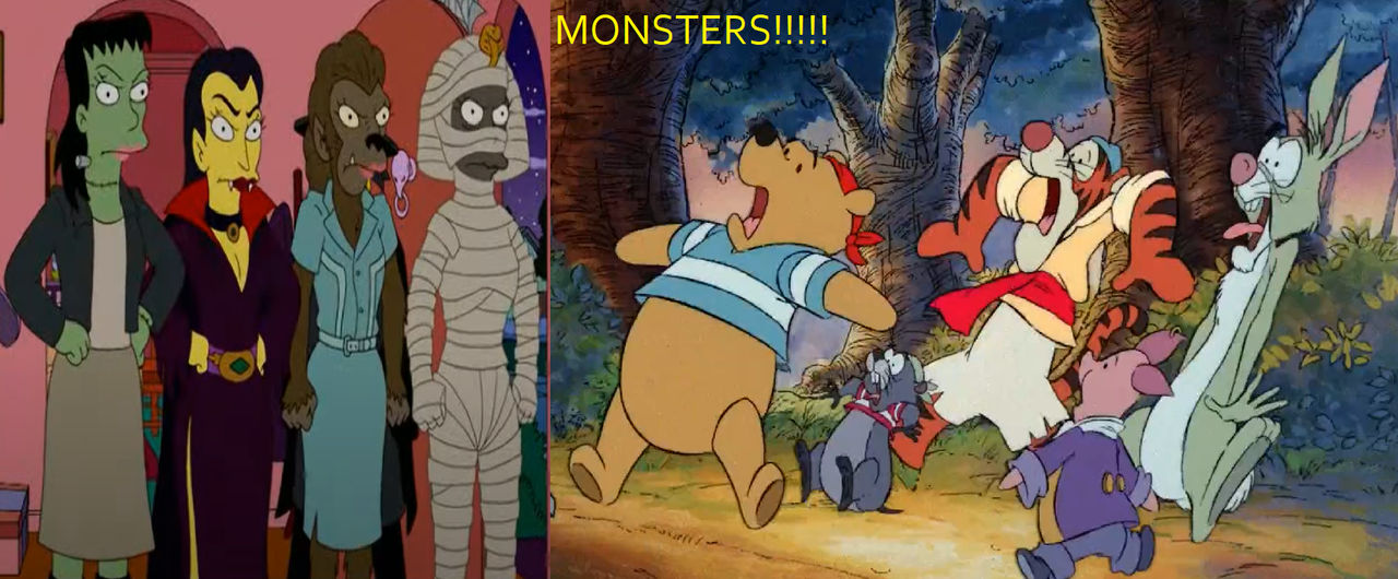 Pooh's friends saw The Simpsons female monsters by BenHughes14 on ...