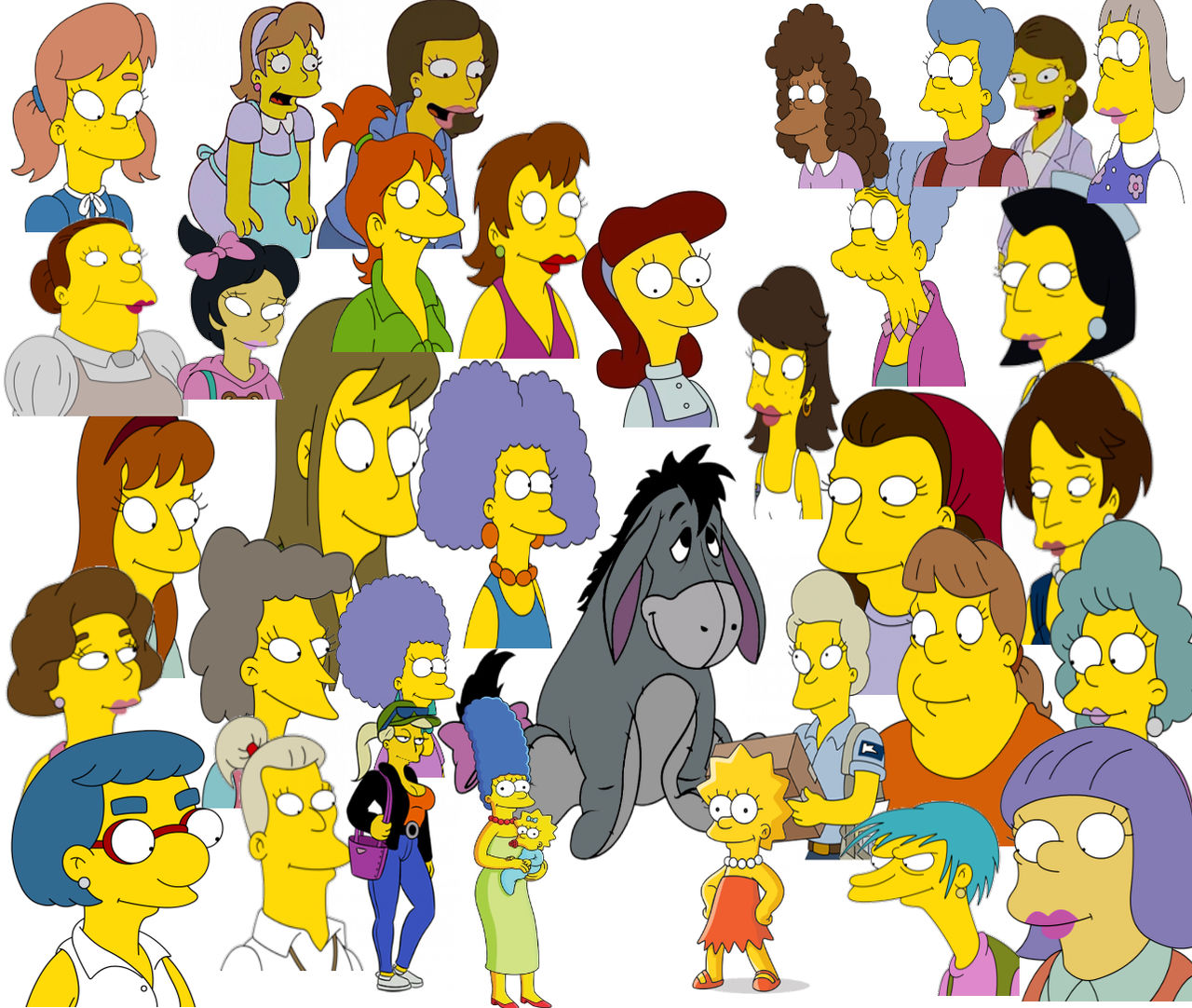 Eeyore With The Simpsons Female Characters By BenHughes14 On DeviantArt eeyore-with-the-simpsons-female-characters-by-benhughes14-on-deviantart