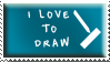 I love to draw stamp by Fastmon