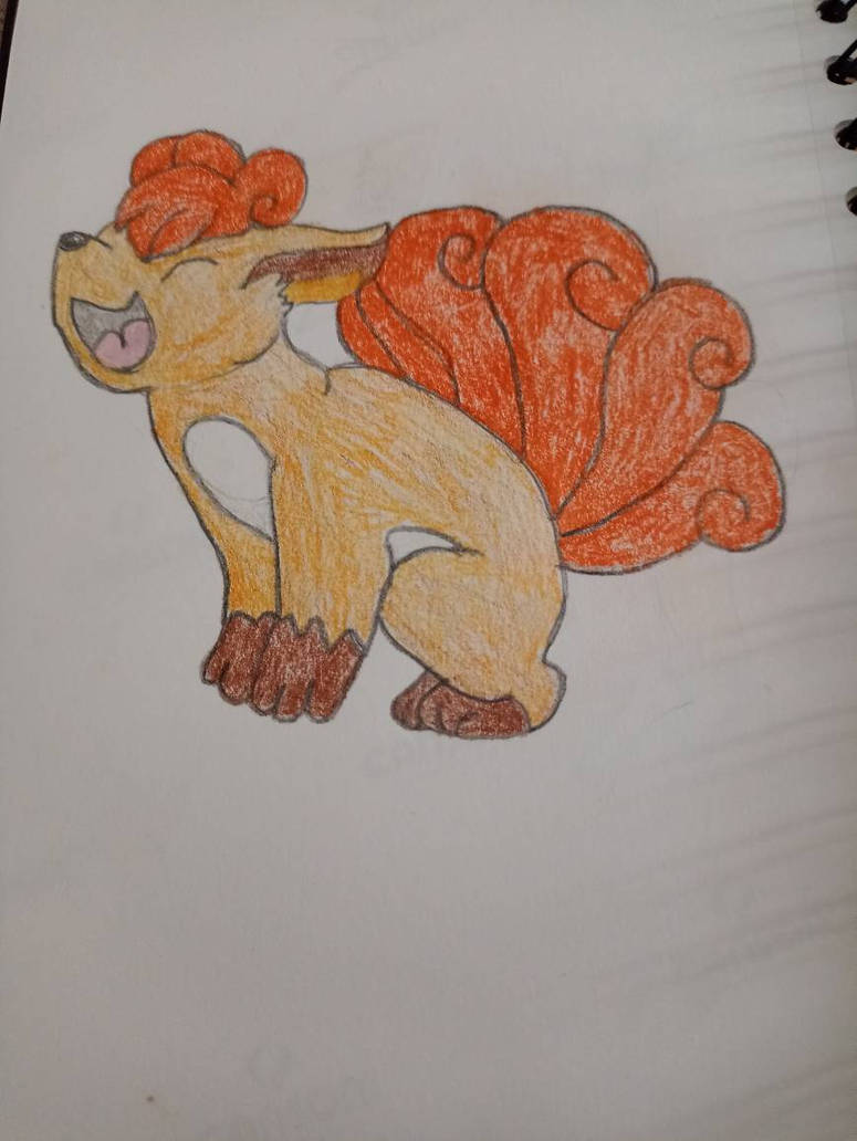 Vulpix( old drawing) by Velentrementh on DeviantArt