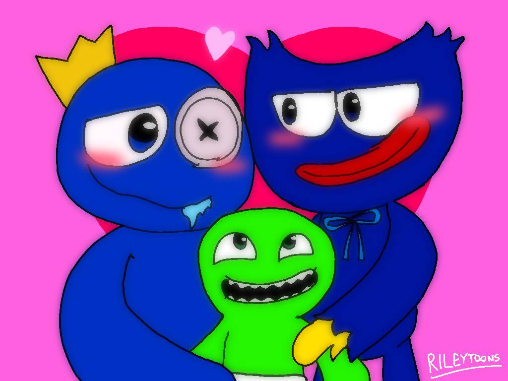 Blue Rainbow Friends and Cookie Monster Fanart by TvGlitched87 on