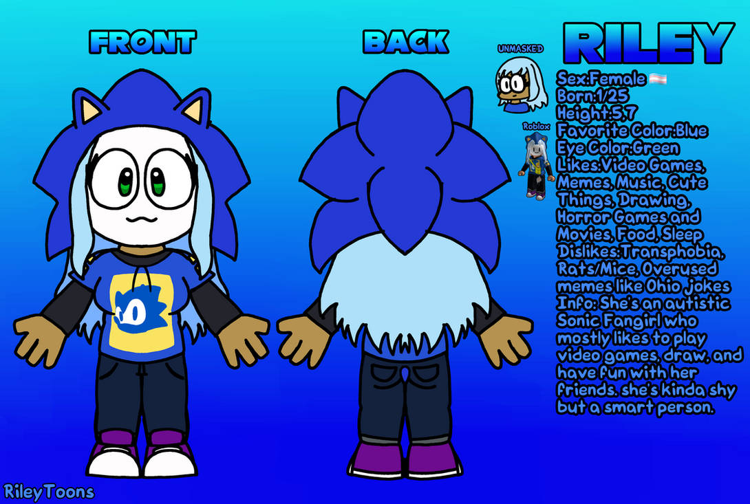 Riley Reference Sheet (OLD) by AquaRabbitToons on DeviantArt