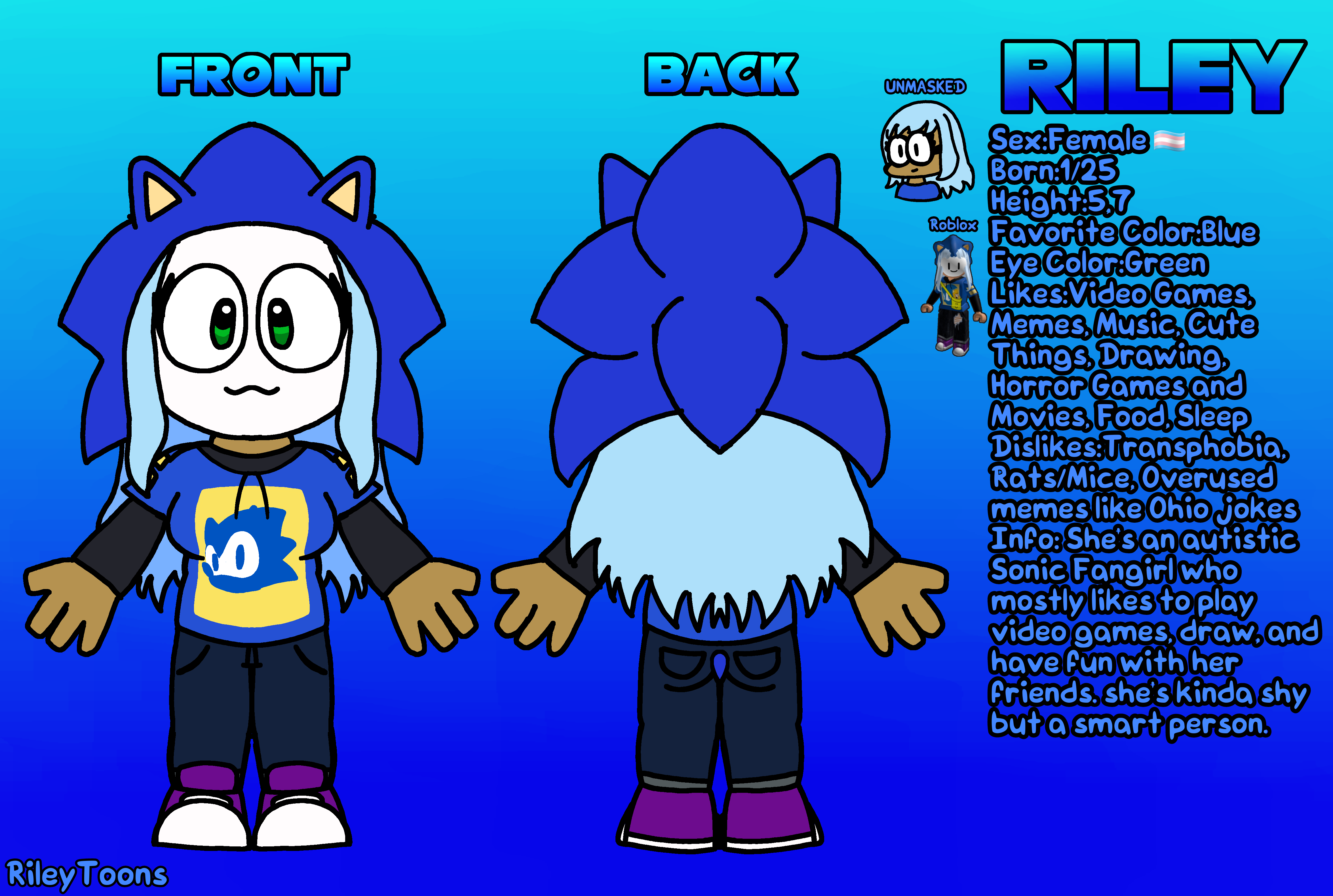 Riley Reference Sheet (OLD) by RileyToons on DeviantArt