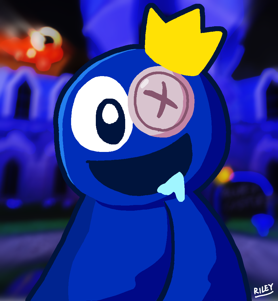 Blue fan art of rainbow friends by tyra0fficia1 on DeviantArt