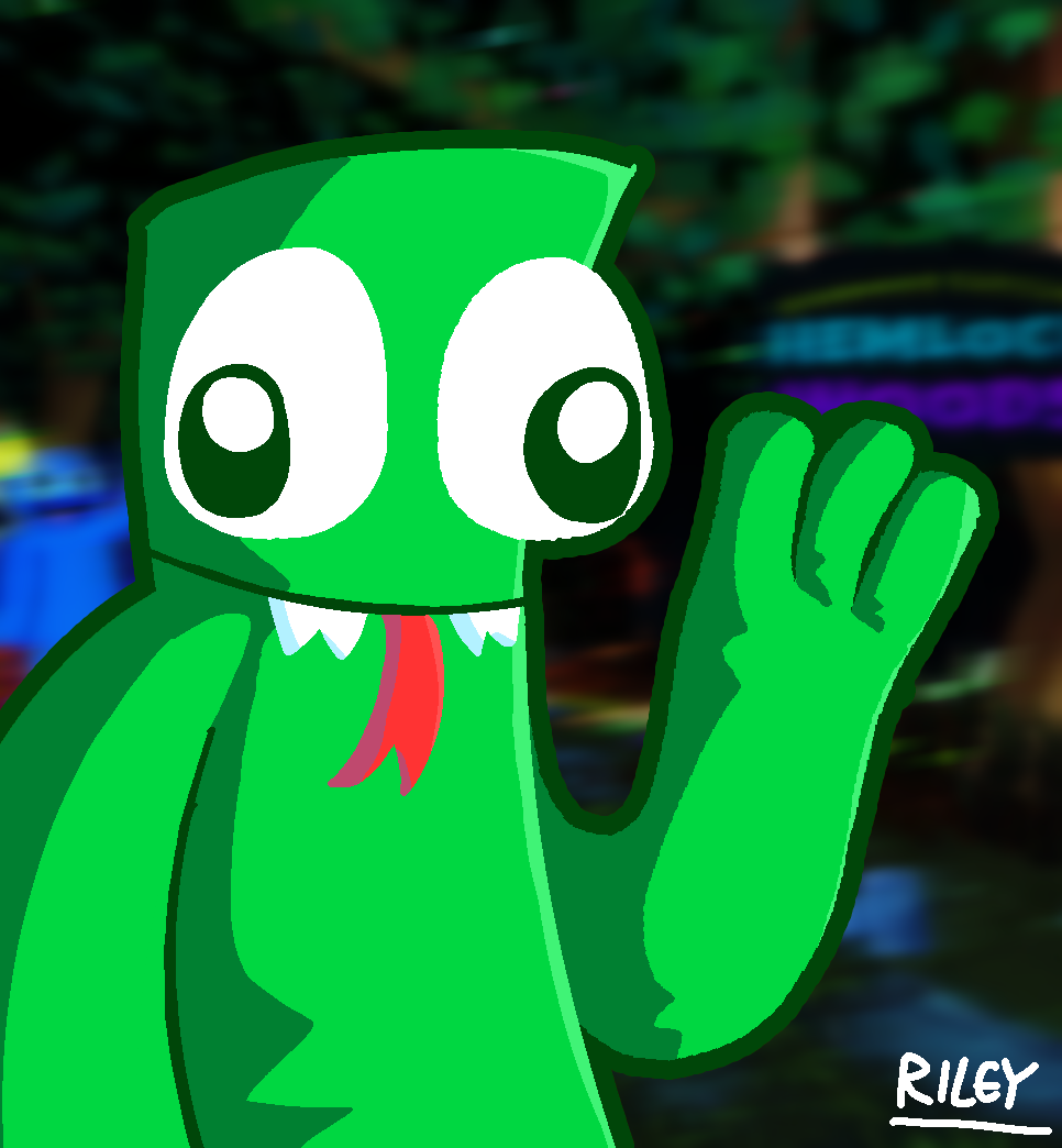 GREEN FROM RAINBOW FRIENDS ROBLOX, 3D FAN ART