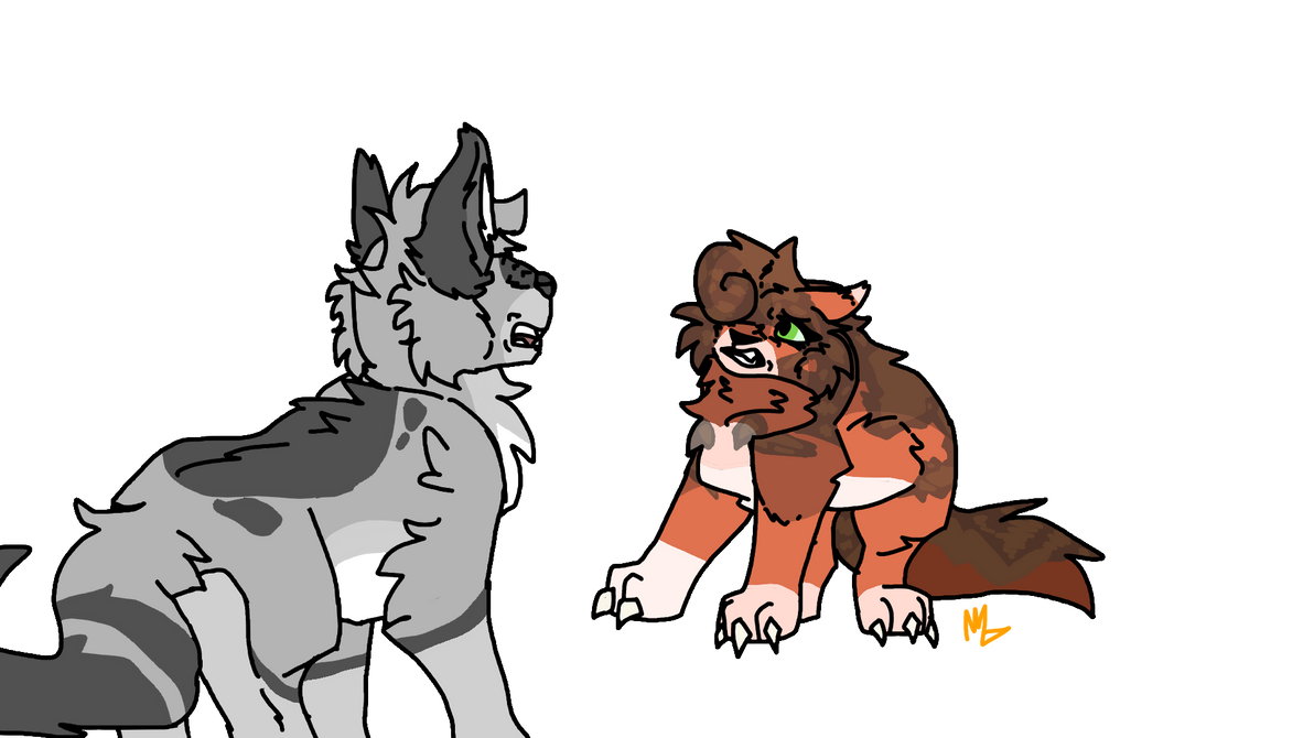 Ashfur And Squirrelflight As Wolves by nukefurv on DeviantArt