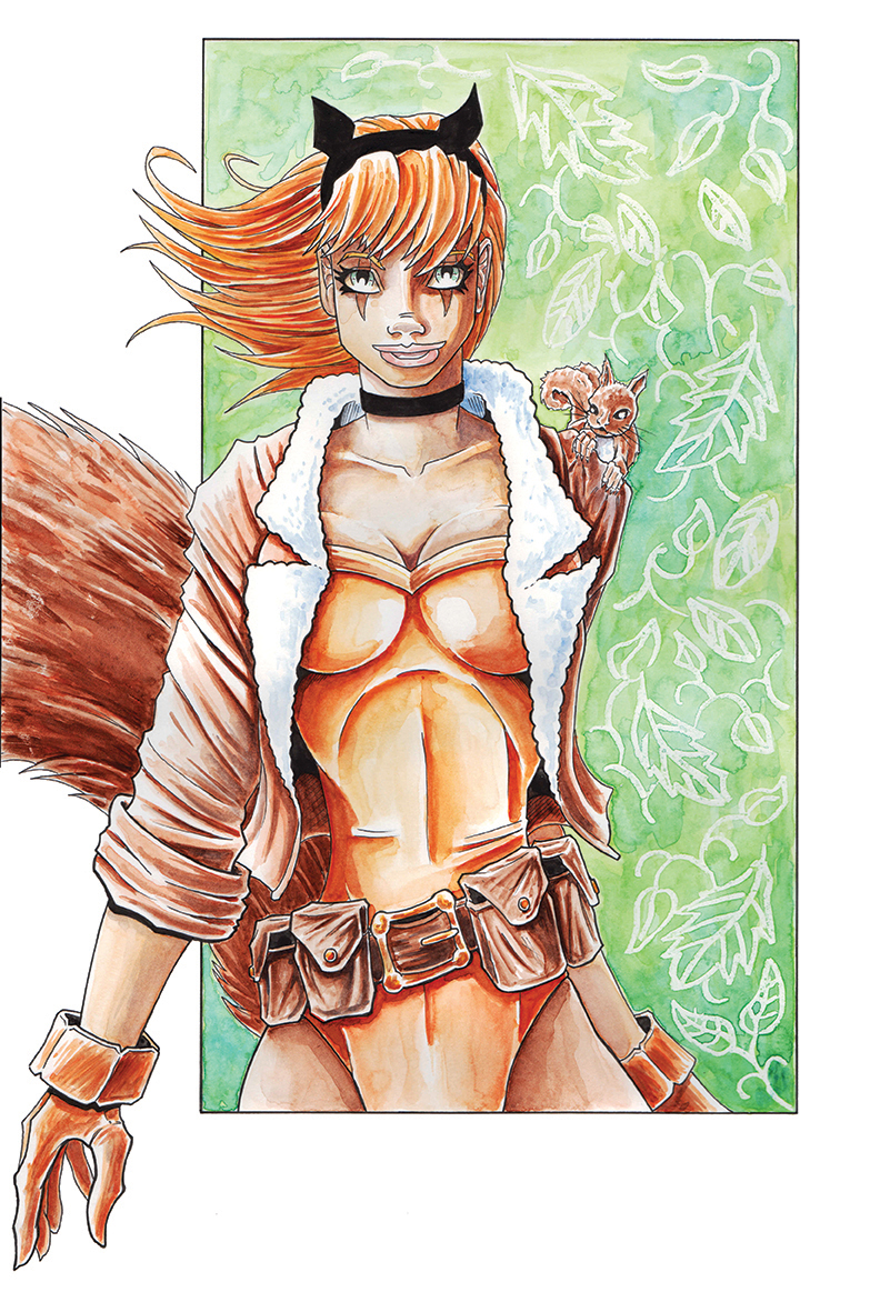 Squirrel Girl Watercolor