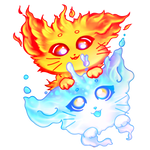 water and fire kitty by manins