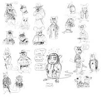 Cat and Mouse minicomic - character concepts 1