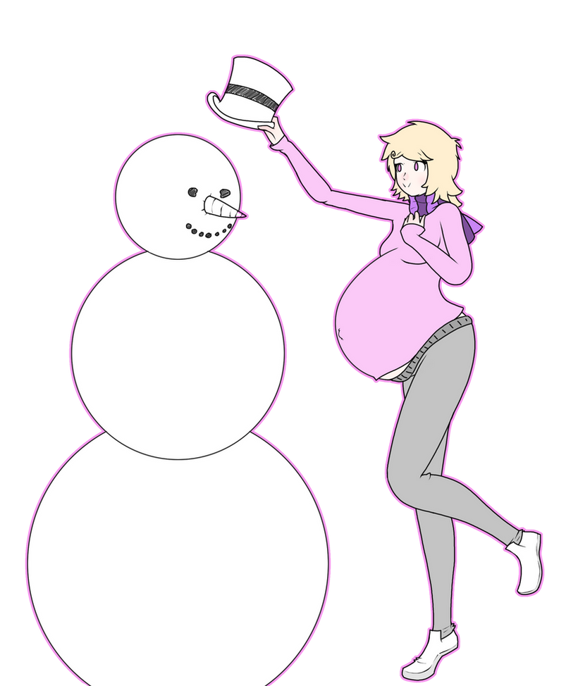Preggo Roxy and her snowman - Homestuck by SqwarkDemon on DeviantArt