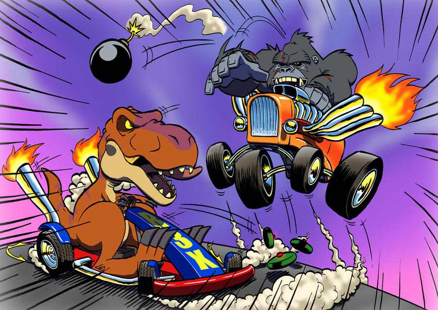Kong VS T-Rex: Hell On Wheels