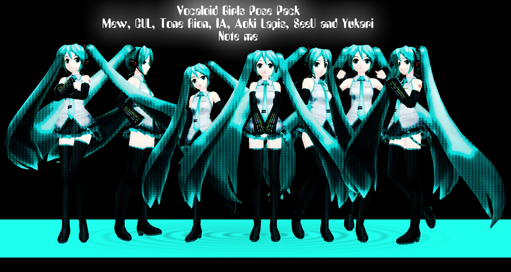 Vocaloid Girls Pose Pack DL