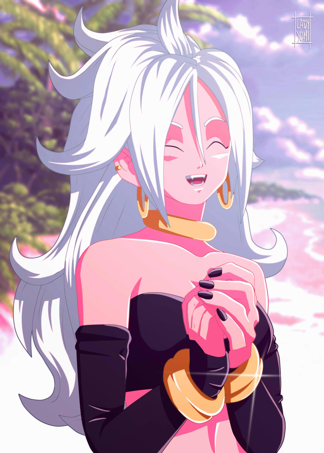DBZ Happy Android 21! by LadyYomi on DeviantArt