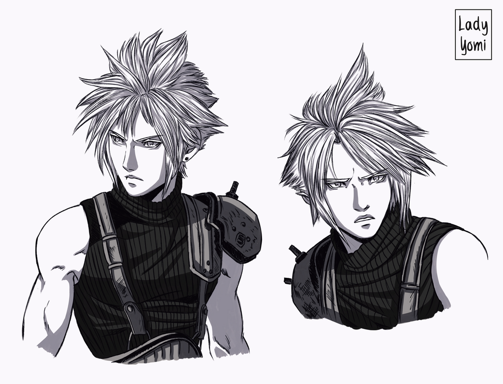 FFVII REMAKE: Cloud Strife, sketches!