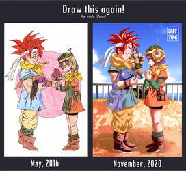 Draw it again: Crono and Lucca, remake!