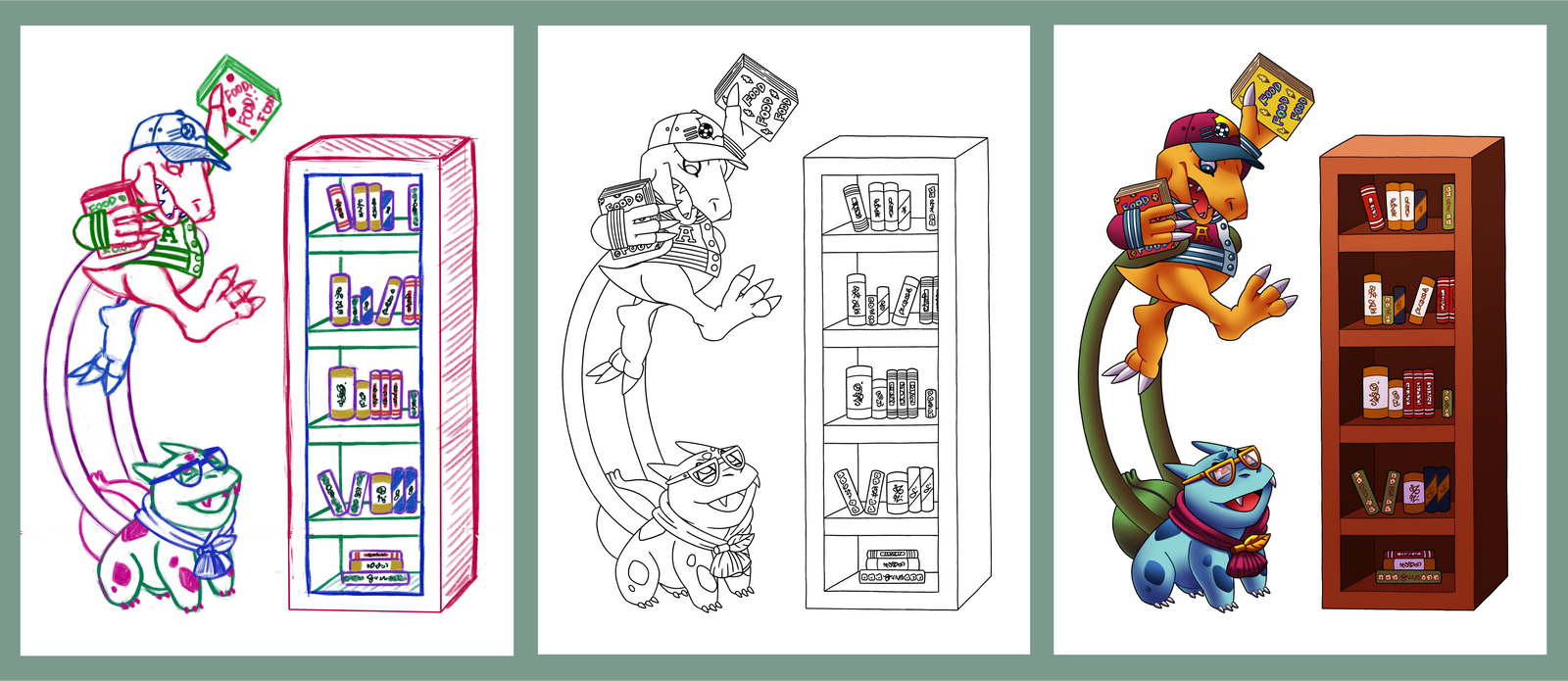 Library Based Pokemon Pokemon/Digimon Library Project: Step by Step! by LadyYomi on DeviantArt
