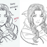 Gift Art: Winter Aerith! | Step by Step!