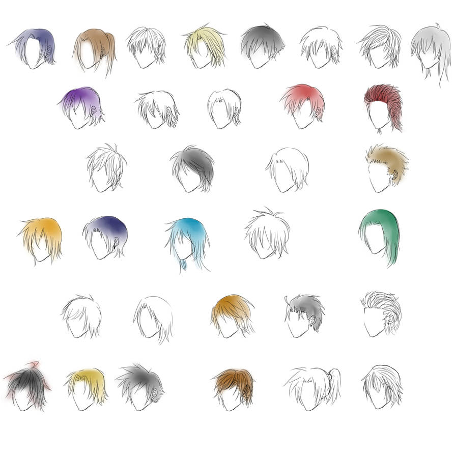 Anime Guy Hair Styles By Gleaming4shadows On Deviantart