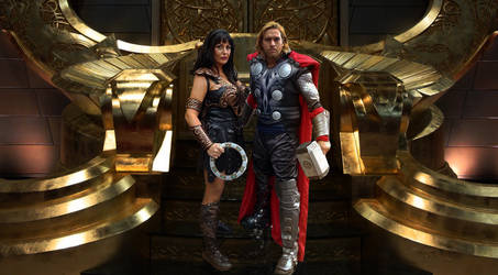 Xena and Thor in the Throne room!