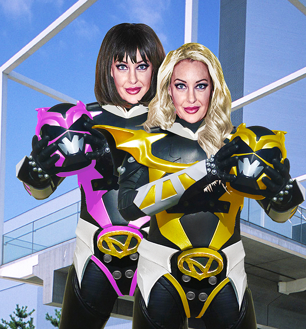 Psycho Ranger Twin Girls by captainjaze on DeviantArt